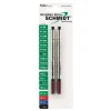 Schmidt 8127 Rollerball Long Capless Refill, Medium, Black, 2 Pack (SC58127)
