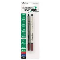 Schmidt 8127 Rollerball Long Capless Refill, Medium, Black, 2 Pack (SC58127)