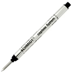 Schmidt 8126 Rollerball Long Capless Refill, Fine, Black, 2 Pack (SC58123)