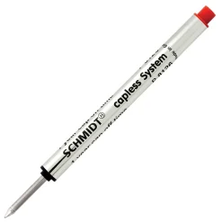 Schmidt 8126 Rollerball Short Capless Refill, Fine, Red, 2 Pack (SC58121)