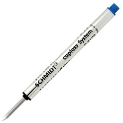 Schmidt 8126 Rollerball Short Capless Refill, Fine, Blue, 2 Pack (SC58120)