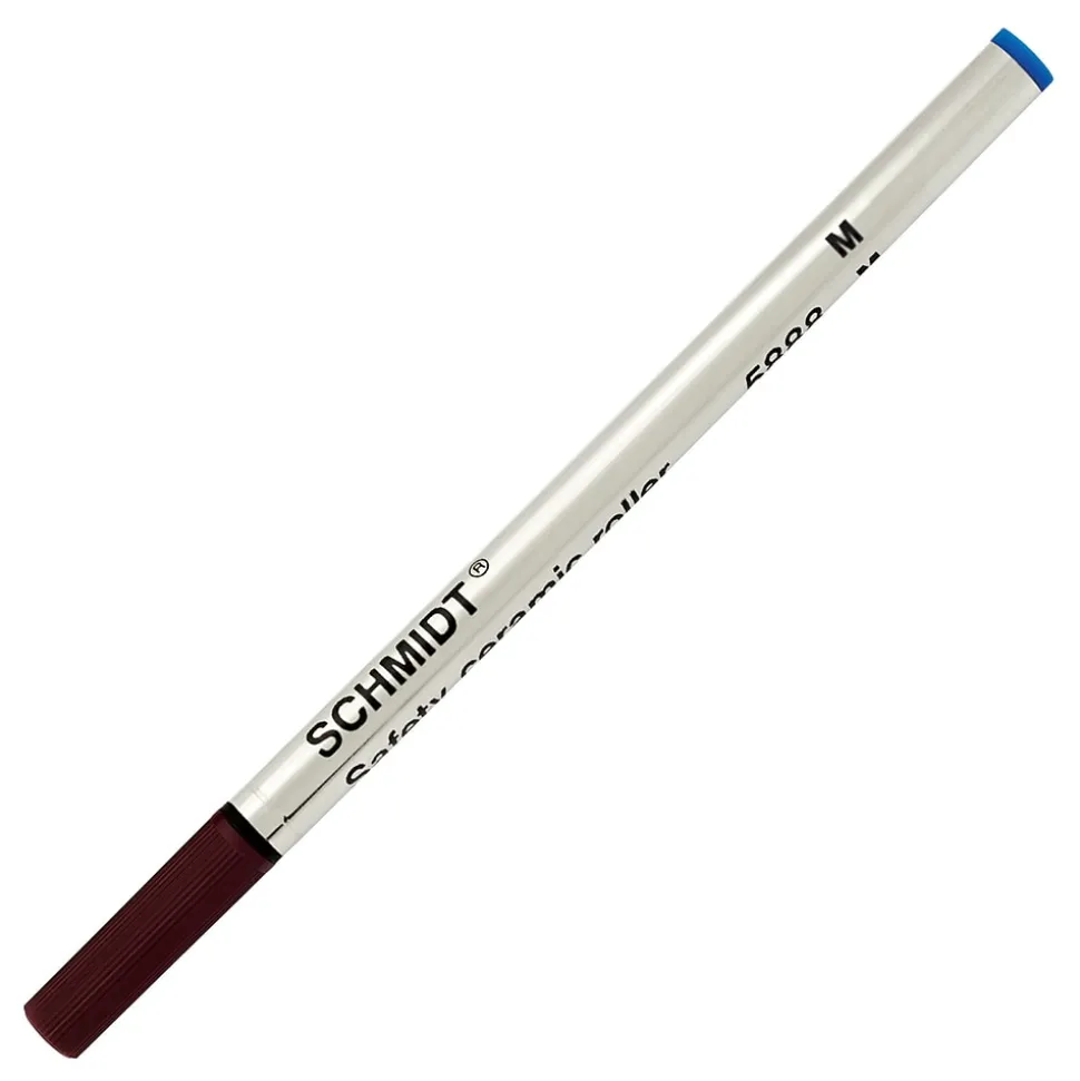 Schmidt 888 Safety Ceramic Rollerball Metal Tube Refill, Fits Universal Pens, Medium, Blue, 2 Pack (SC58105)