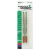Schmidt 888 Safety Ceramic Rollerball Metal Tube Refill, Fits Universal Pens, Fine, Blue, 2 Pack (SC58101)
