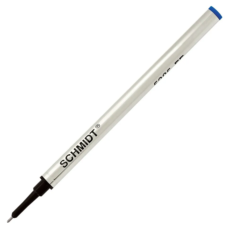 Schmidt 5285 Safety Rolling Tube Needle Point Refill, Fits Most Capped Rollerball Pens, Fine, Blue, 2 Pack (SC58116)