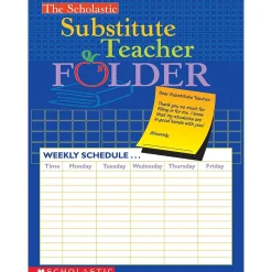 Scholastic Teacher Resources Substitute Teacher Folder, 9.5" x 11", Pack of 10 (SC-0439546443-10)