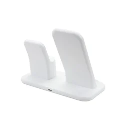 scosche Base3 3-in-1 Wireless Charging Dock for Apple iPhone/Apple Watch/Apple AirPods, White (CSQ3N1WT-SP)