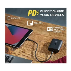 scosche GoBat USB Dual-Port Power Bank, 10000mAh, Black (PB10PD-SP)