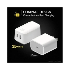 scosche PowerVolt PD35 USB Type-C Wall Charger, White (HPDCC35WT-SP)
