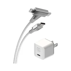 scosche PowerVolt USB Type-C and Lightning Charging Cable, 6ft., White (HPD30HH6WT-SP)