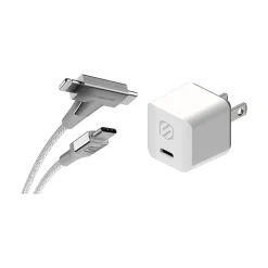 scosche PowerVolt USB Type-C and Lightning Charging Cable, 6ft., White (HPD30HH6WT-SP)