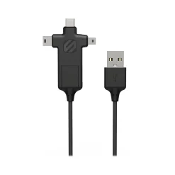 scosche SmartSync 3' USB Type-A to Micro-USB/Mini-USB/Mini-USB Type-B/USB Type-C Cable, Male to Male, Black (MMMC-SP)