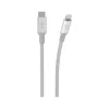 scosche StrikeLine Premium 8' Lightning to USB-C Cable, Male to Male, Silver (CI4B8SR-SP)