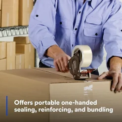 Scotch 2" Handheld Packing Tape Dispenser, Gray/Silver (H180)