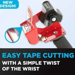 Scotch 2" Handheld Packing Tape Dispenser, Red (MMMST181)