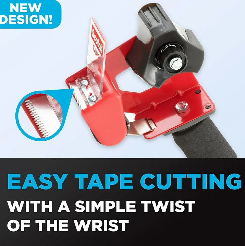 Scotch 2" Handheld Packing Tape Dispenser, Red (MMMST181)