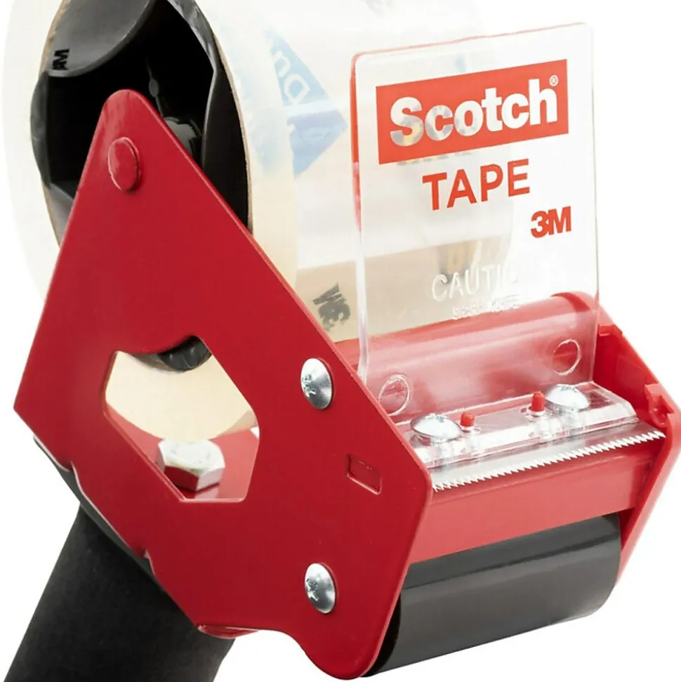 Scotch 2" Handheld Packing Tape Dispenser, Red (MMMST181)
