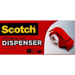 Scotch 1.88" Packing Tape Dispenser, Red (DP300RD)