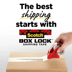 Scotch Box Lock Heavy Duty Packing Tape with Dispenser, 1.88