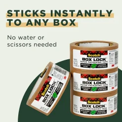 Scotch Box Lock Paper Packaging Tape, 1.88