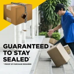 Scotch Box Lock Shipping Packing Tape, 1.88 in. x 38.2 yds., Clear, 3 Pack (3950S-3)