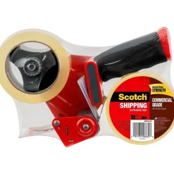 Scotch Commercial Grade Packaging Tape with Dispenser, 1.88" x 54.6 yds., Clear, 2/Pack (3750-2-ST)