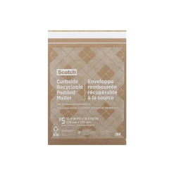 Scotch Curbside Recyclable Padded Mailer, 10.5" x 16", Tan (CR-5-1)