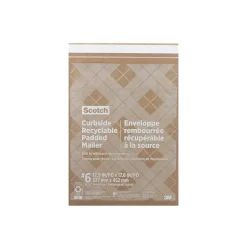 Scotch Curbside Recyclable Padded Mailer, 13" x 18", Tan, 1/Pack (CR-6-1)