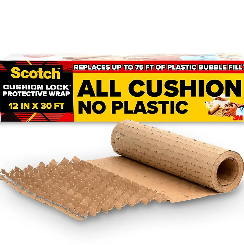 Scotch Cushion Lock Protective Wrap, Tan, 12" x 30' (PCW-1230)