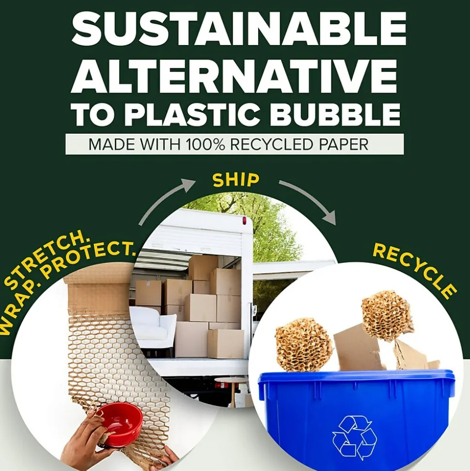 Scotch Cushion Lock Protective Wrap, Tan, 12" x 30' (PCW-1230)