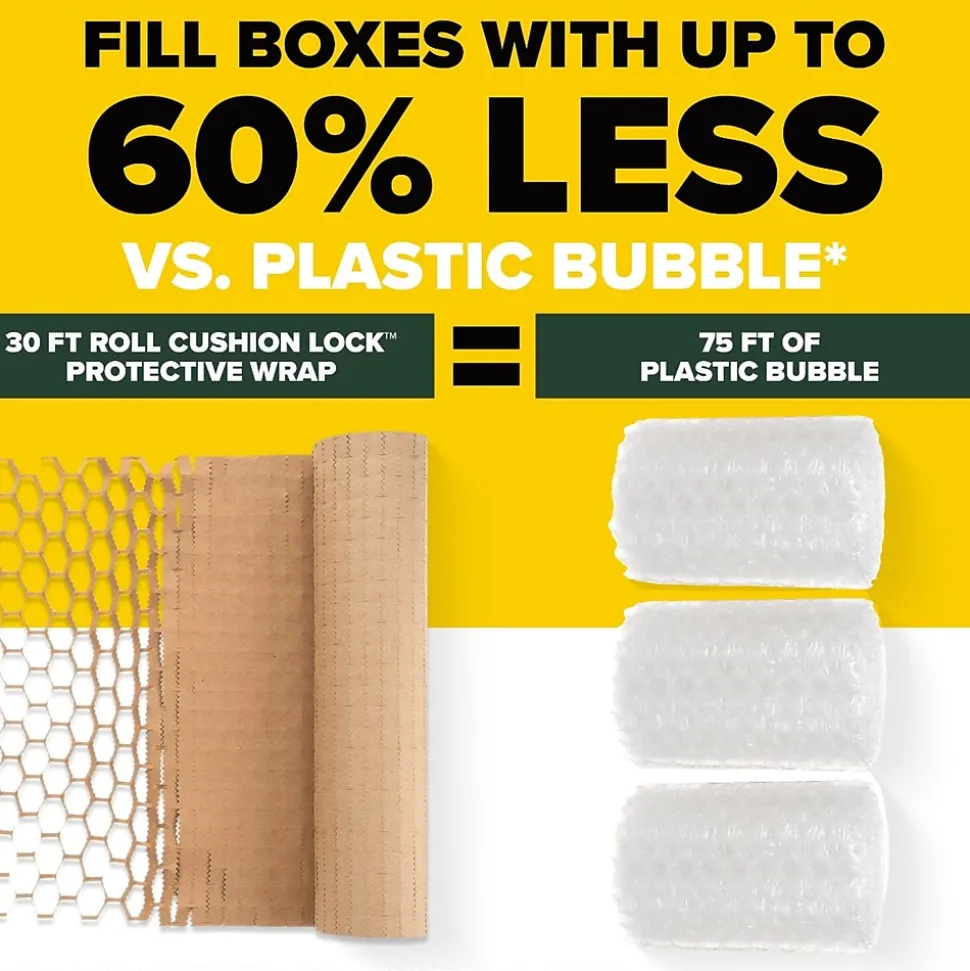 Scotch Cushion Lock Protective Wrap, Tan, 12" x 30' (PCW-1230)