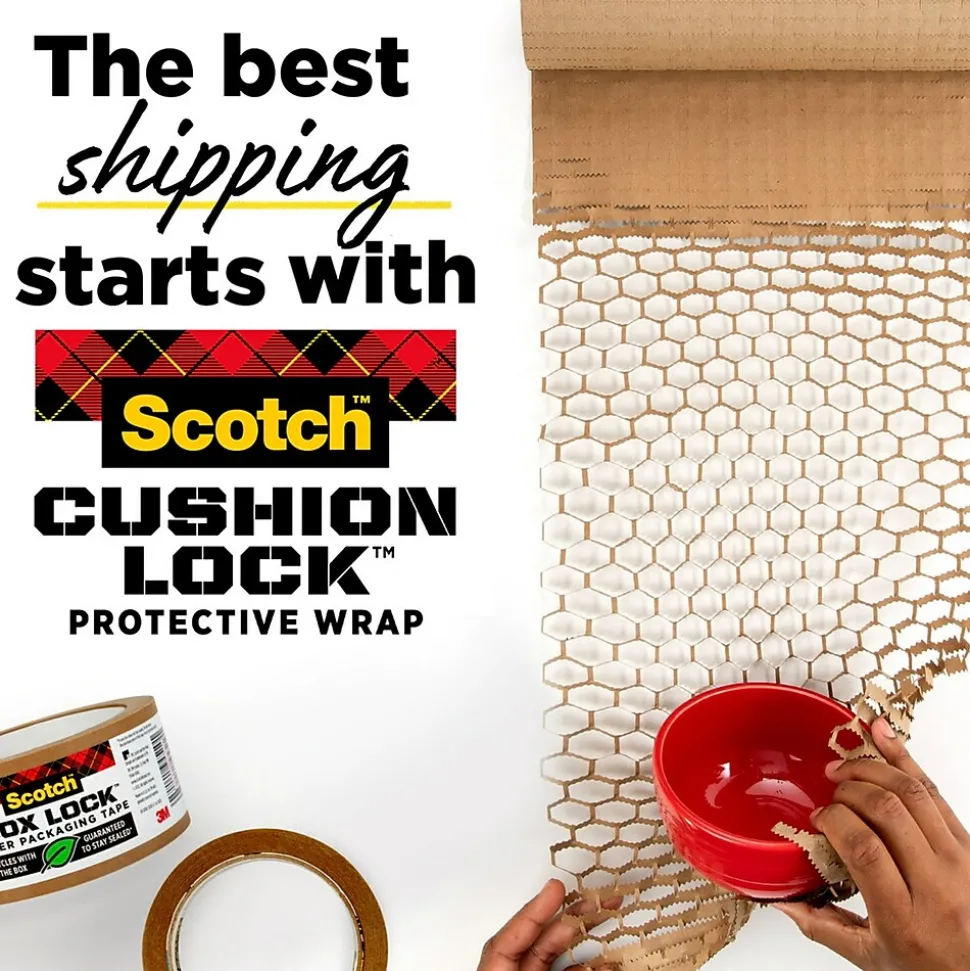 Scotch Cushion Lock Protective Wrap, Tan, 12" x 30' (PCW-1230)