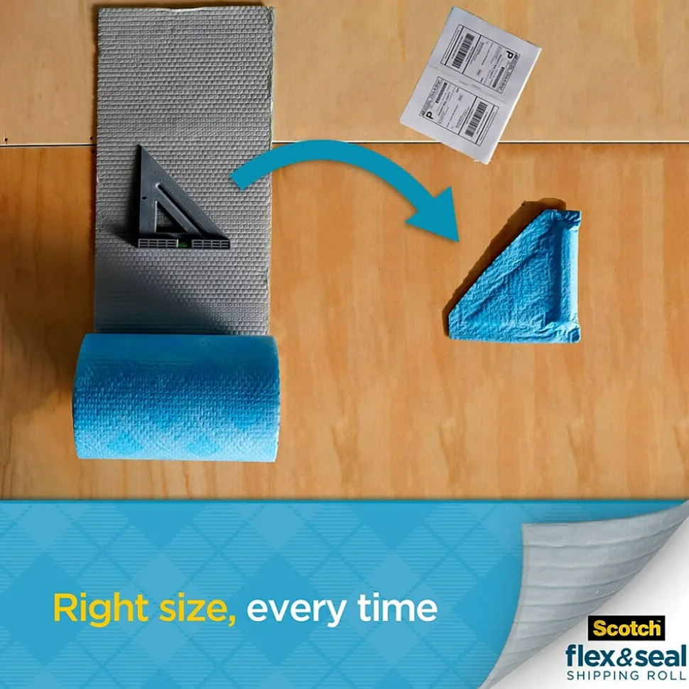 Scotch™ Flex & Seal Shipping Roll Self-Sealing Padded Mailer, 15" x 10', Blue (FS-1510)