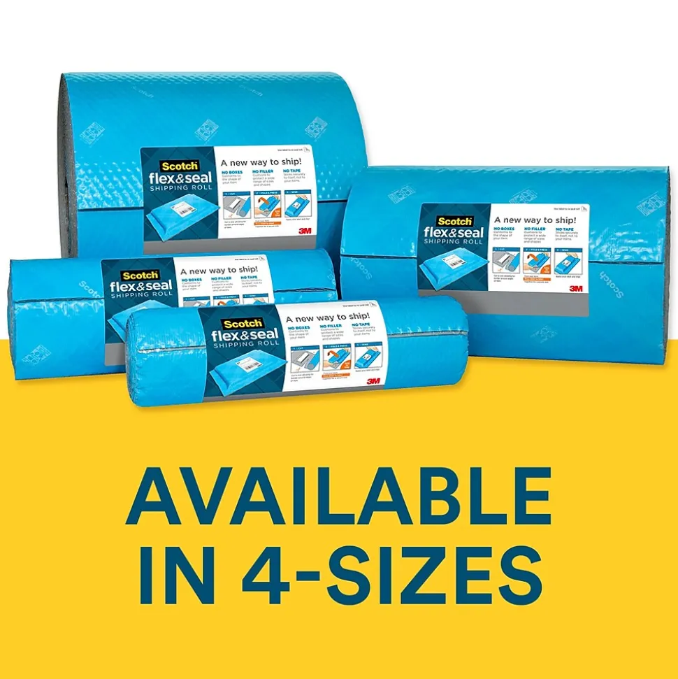 Scotch™ Flex & Seal Shipping Roll Self-Sealing Padded Mailer, 15" x 10', Blue (FS-1510)