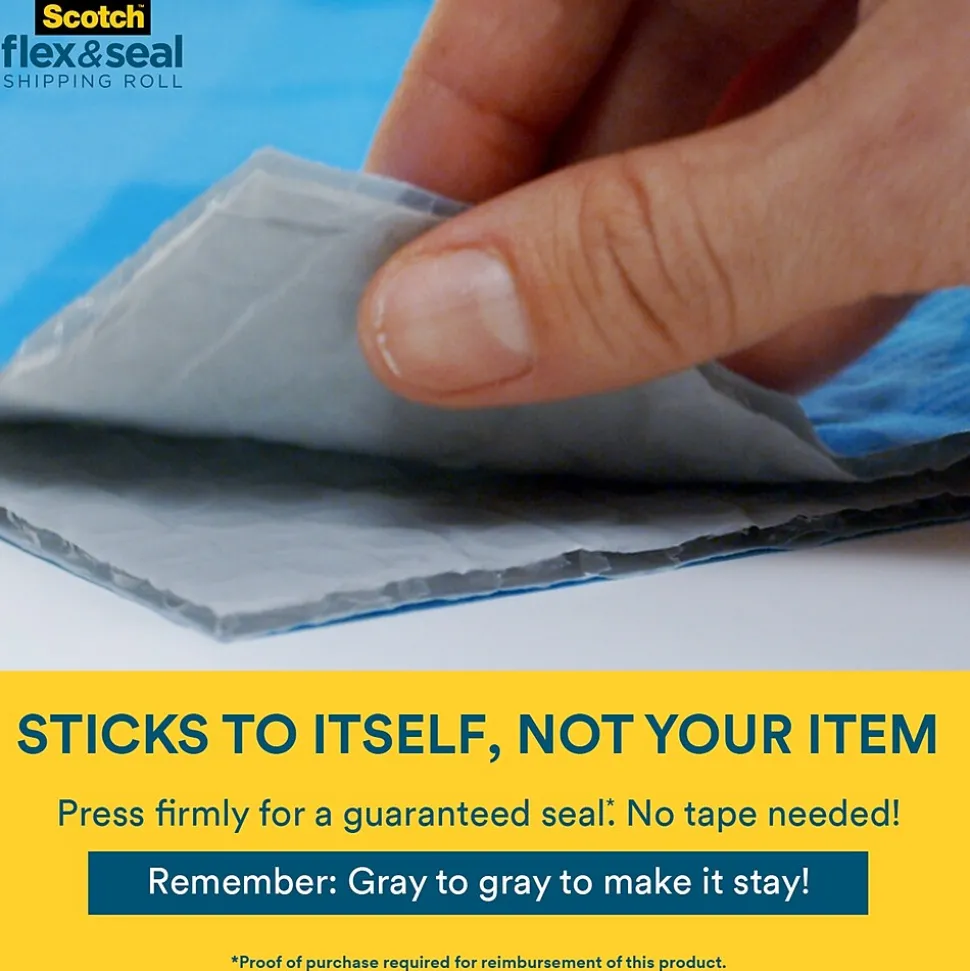 Scotch™ Flex & Seal Shipping Roll Self-Sealing Padded Mailer, 15" x 10', Blue (FS-1510)