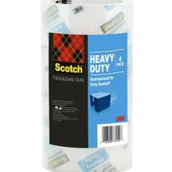 Scotch Heavy Duty Packing Tape, 1.88" x 43.7 yds., Clear, 4 Pack (3850-40LR4-4GC)
