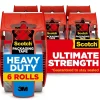 Scotch Heavy Duty Shipping Packing Tape with Dispenser, 1.88" x 22 yds., Clear, 6/Pack (142-6)
