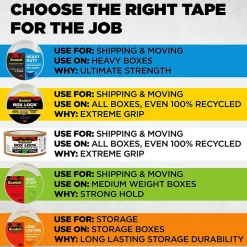 Scotch Heavy Duty Shipping Packing Tape with Dispenser, 1.88