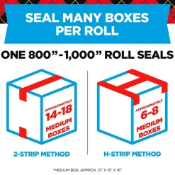 Scotch Heavy Duty Shipping Packaging Tape, 1.88 in x 27.7 yd, Clear (142L)