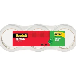 Scotch Packing Tape, 1.88" x 43.7 yds., Clear, 3/Pack (3500-40-3)