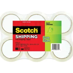 Scotch Packing Tape, 1.88" x 54.6 yds., Clear, 6/Pack (3450-40-6)