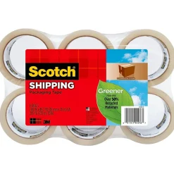 Scotch Packing Tape, 1.88" x 49.6 yds., Clear, 6/Pack (3750G6)