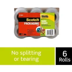 Scotch Sure Start Packing Tape, 1.88