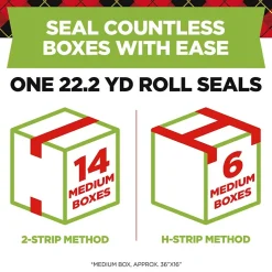 Scotch Sure-Start Packing Tape with Dispenser, 1.88