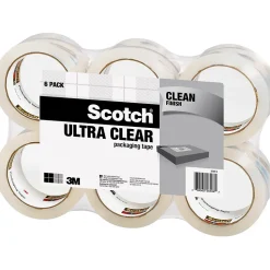 Scotch Ultra Clear Mailing Packaging Tape, 1.88