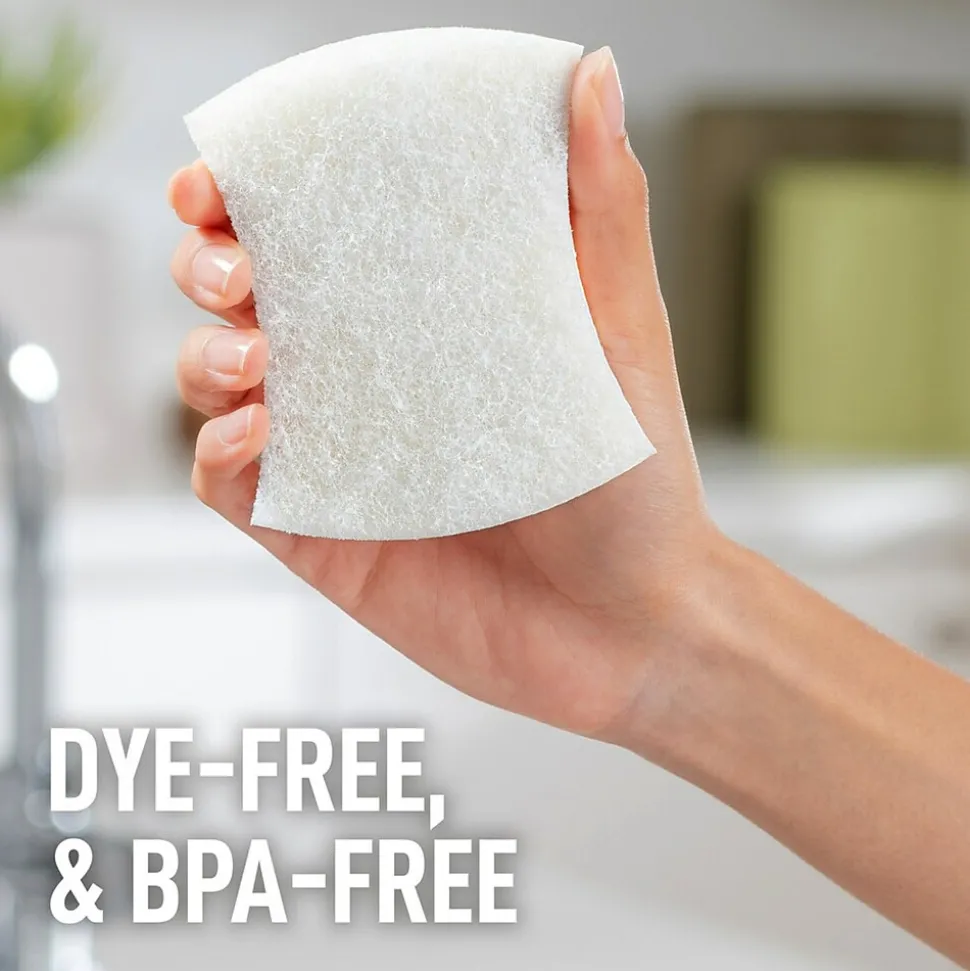 Scotch-Brite Greener Clean Scrub Sponge, Tan, 3/Pack (97033)