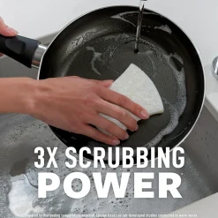 Scotch-Brite Greener Clean Scrub Sponge, Tan, 3/Pack (97033)