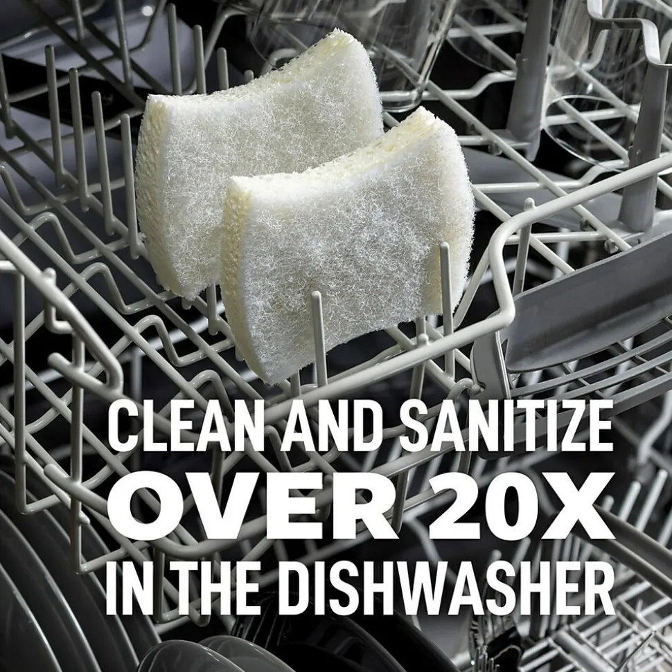 Scotch-Brite Greener Clean Scrub Sponge, Tan, 3/Pack (97033)