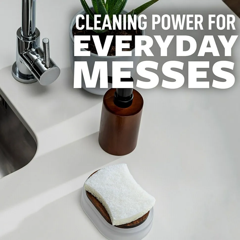 Scotch-Brite Greener Clean Scrub Sponge, Tan, 3/Pack (97033)