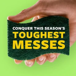 Scotch-Brite Heavy Duty Sponge with Scrubber, Green/Yellow, 3 Sponges/Pack (HD3)