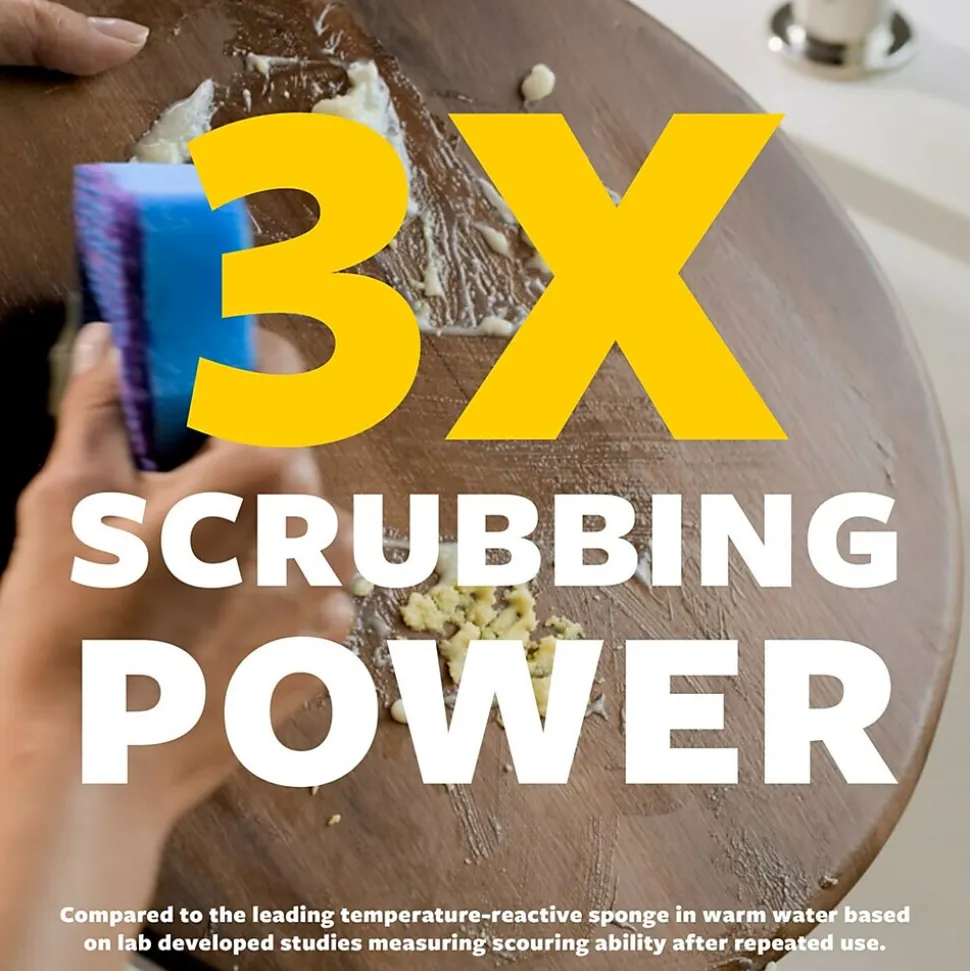 Scotch-Brite Stay Fresh Non-Scratch Scrubbers, Blue, 2 Sponges/Pack (SDA-2)